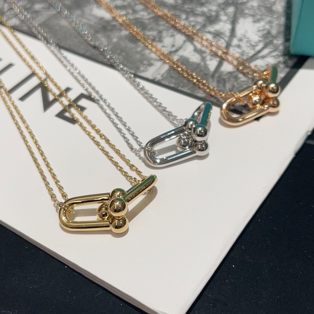 Tiffany HardWear Double Link Pendant in Gold-plated