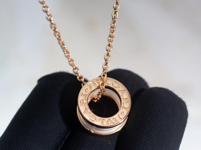 Bvlgari B.zero1 Necklace Rose Gold with Ceramic